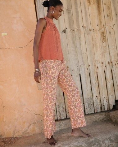Pantalon Maho – Imprimé Antoinette Rose