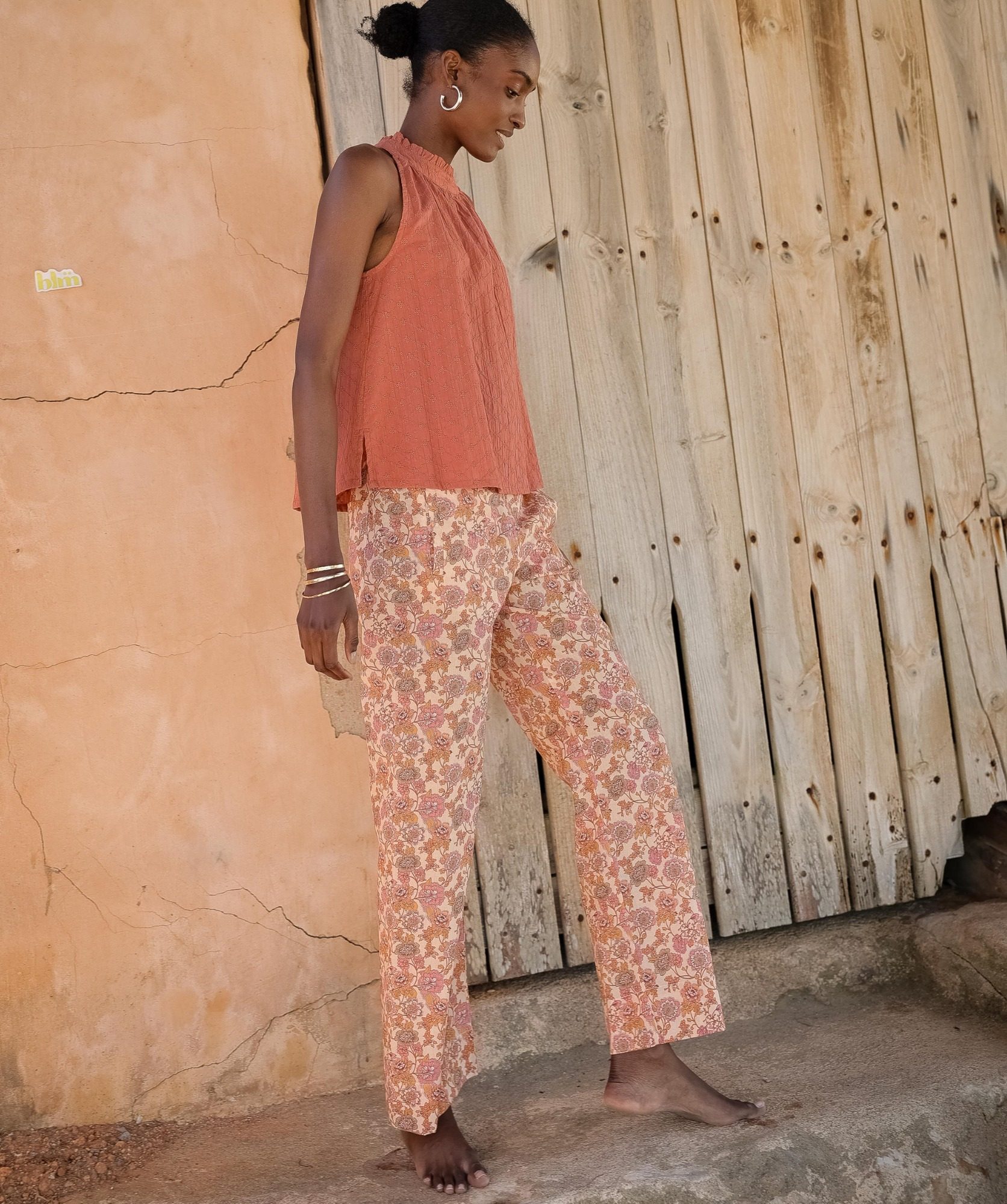 Pantalon Maho – Imprimé Antoinette Rose
