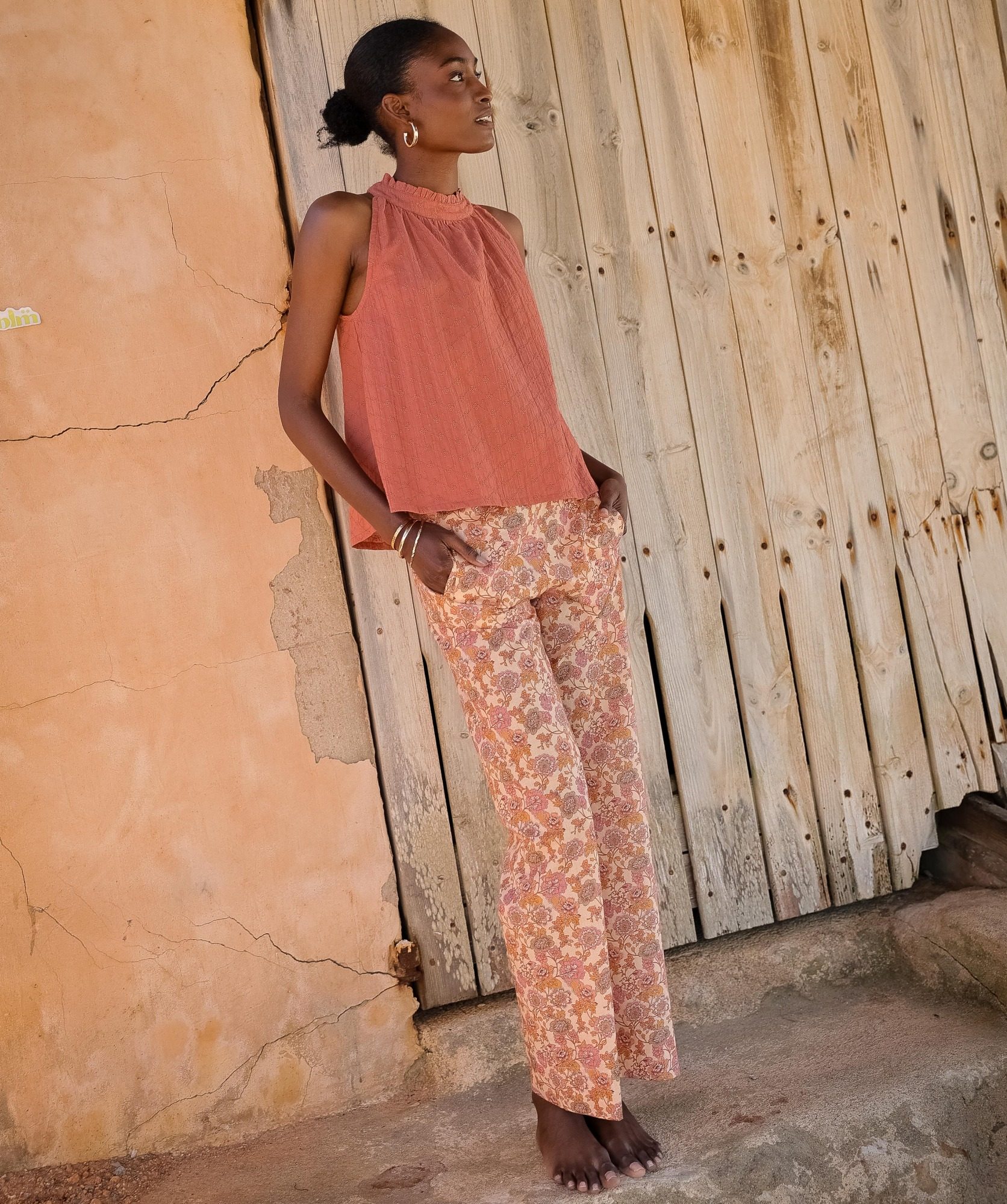 Pantalon Maho – Imprimé Antoinette Rose
