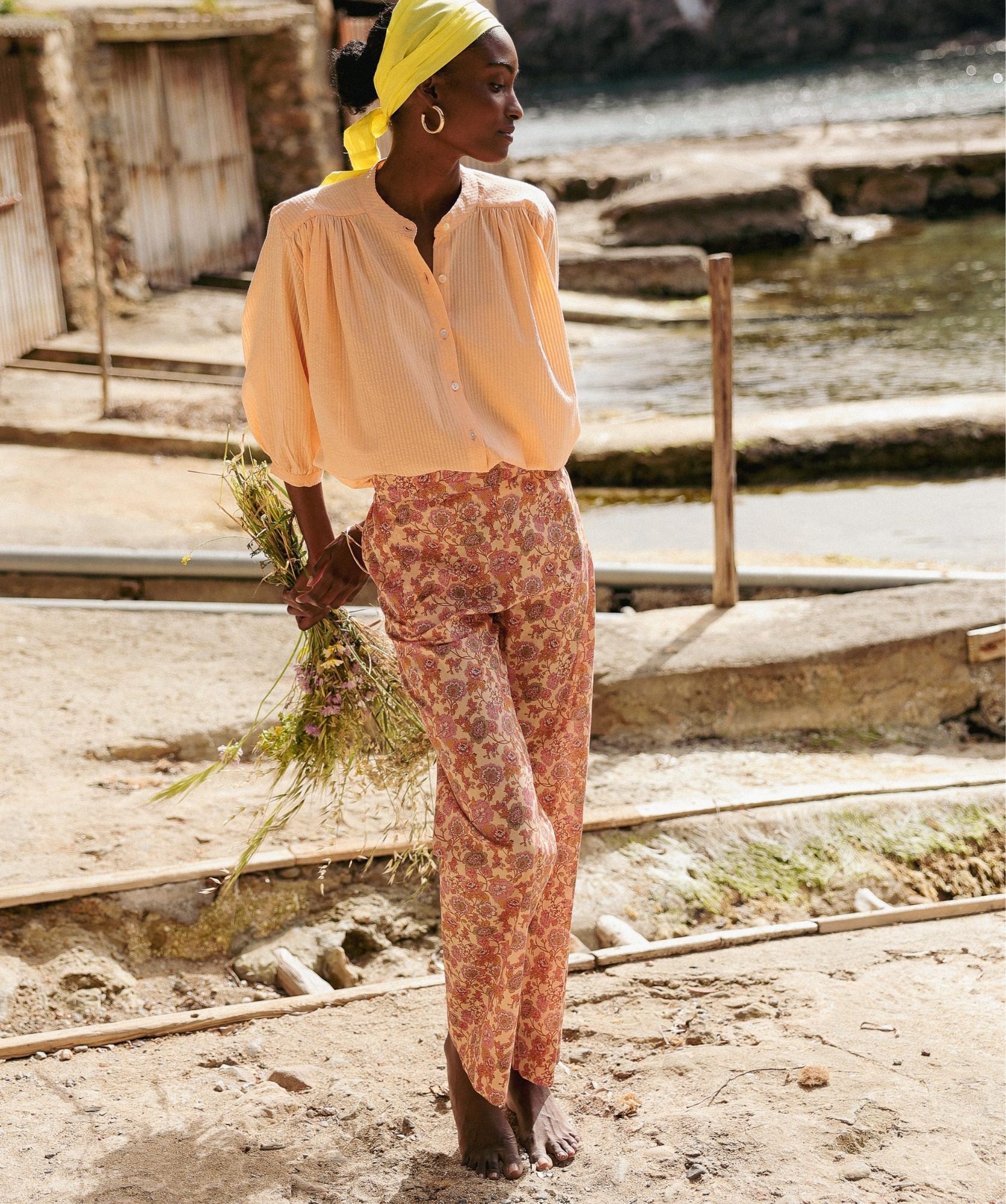 Pantalon Maho – Imprimé Antoinette Rose