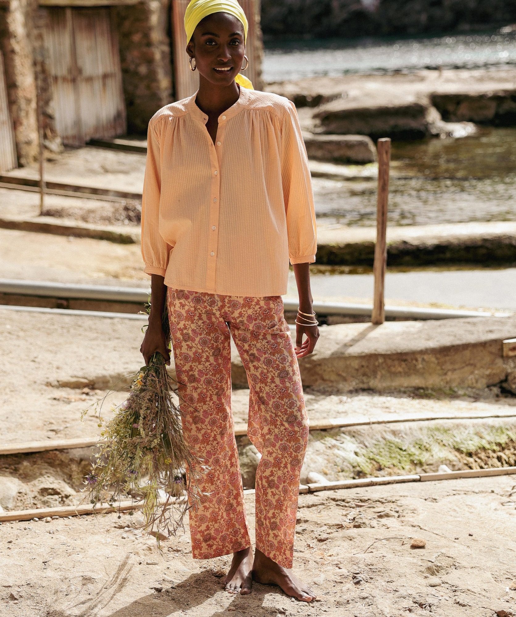 Pantalon Maho – Imprimé Antoinette Rose