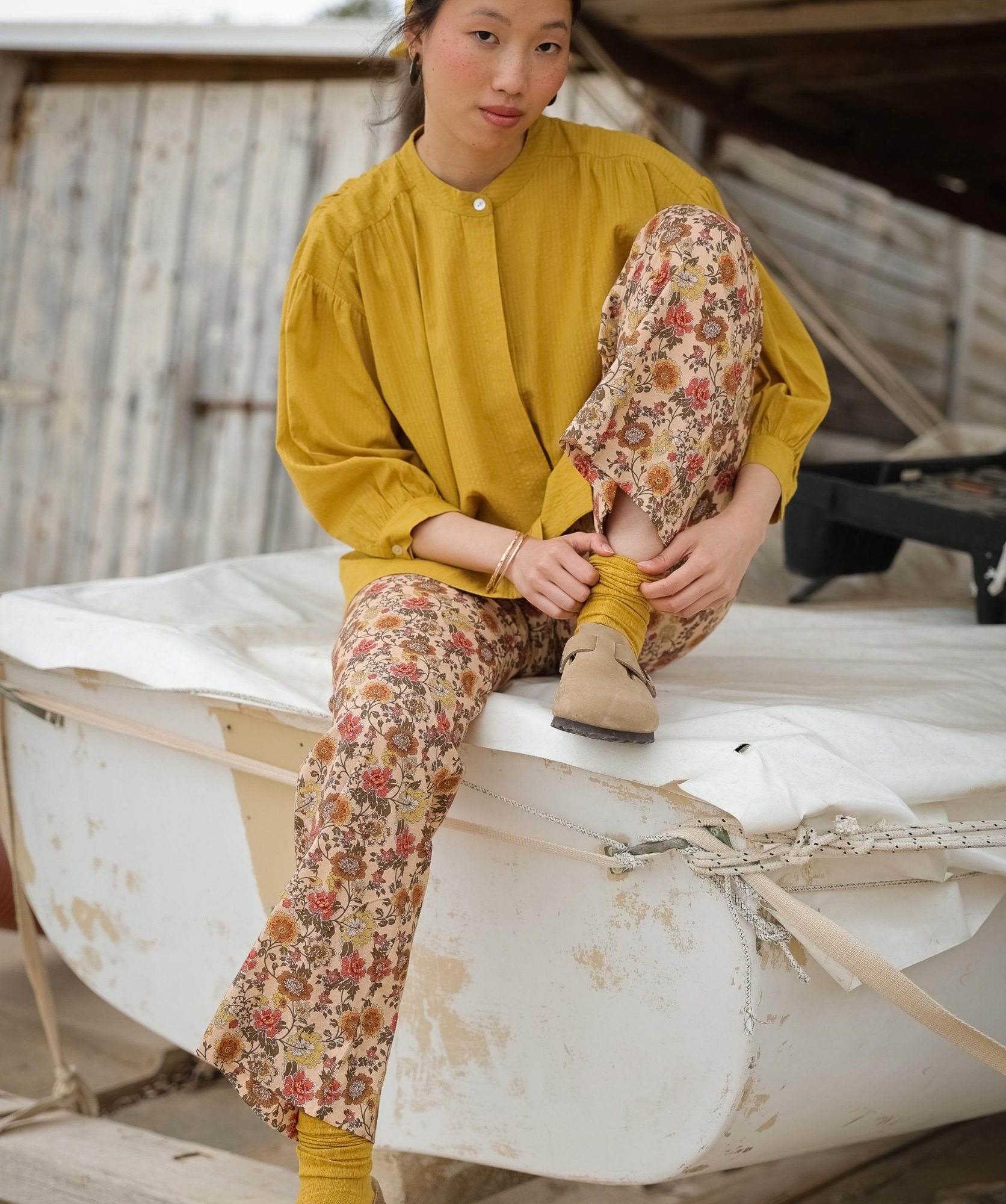 Pantalon Maho – Imprimé Antoinette Terracotta