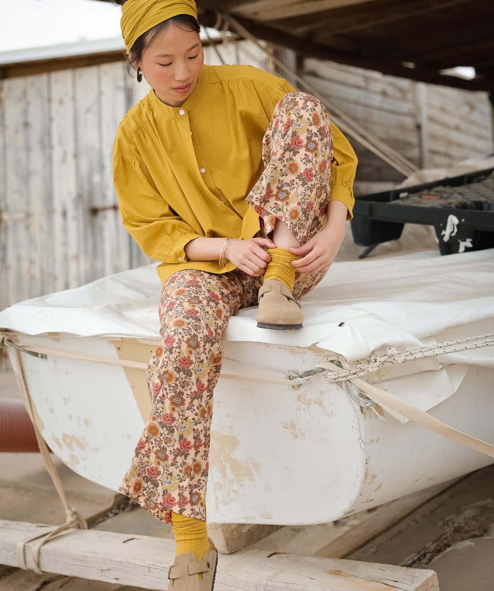 Pantalon Maho – Imprimé Antoinette Terracotta