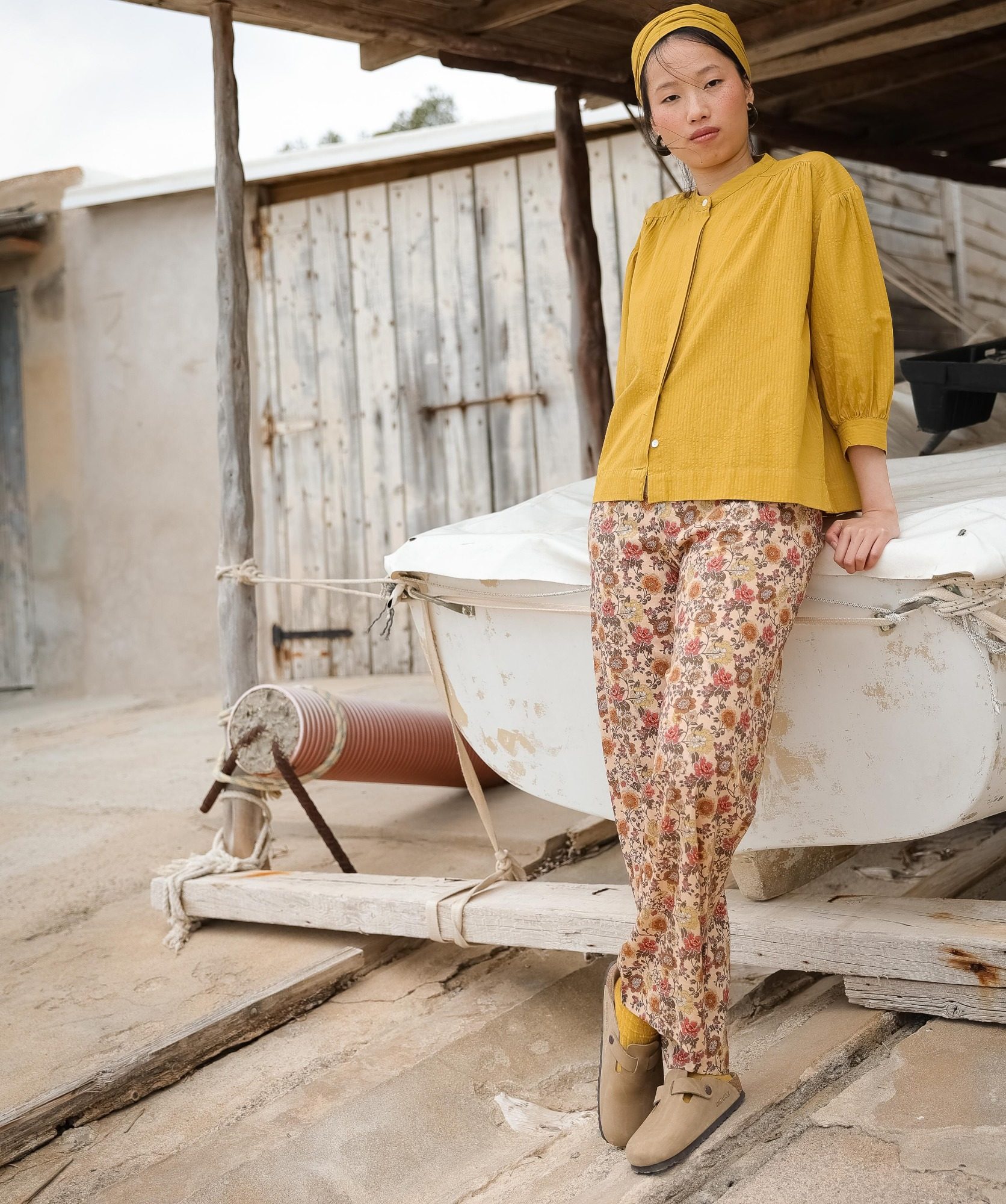 Pantalon Maho – Imprimé Antoinette Terracotta