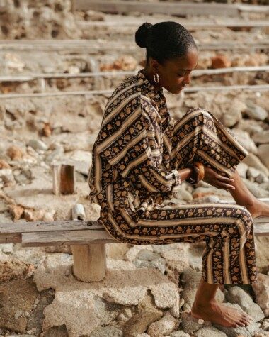 Pantalon Maho – Imprimé Block-print Pondichéry