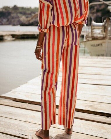 Pantalon Maho – Rayure multicolore