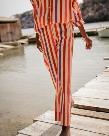 Pantalon Maho – Rayure multicolore