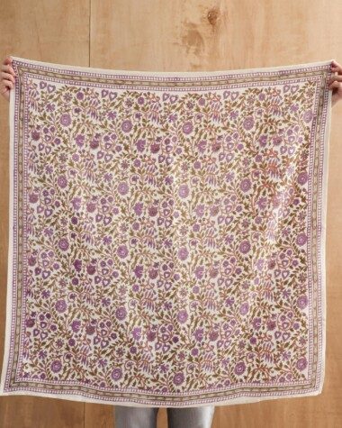 Foulard grand format – Moss Lilas