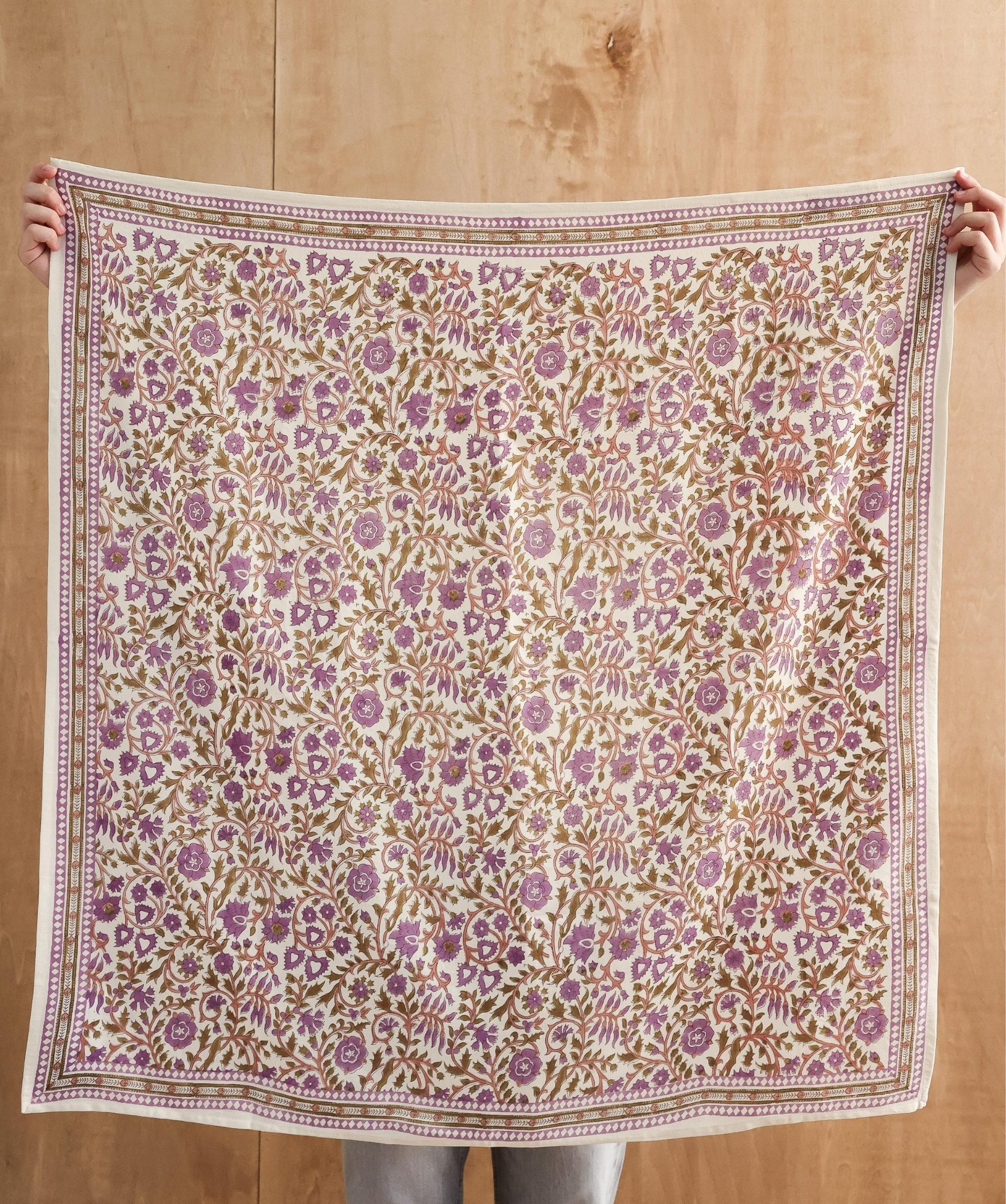 Foulard grand format – Moss Lilas