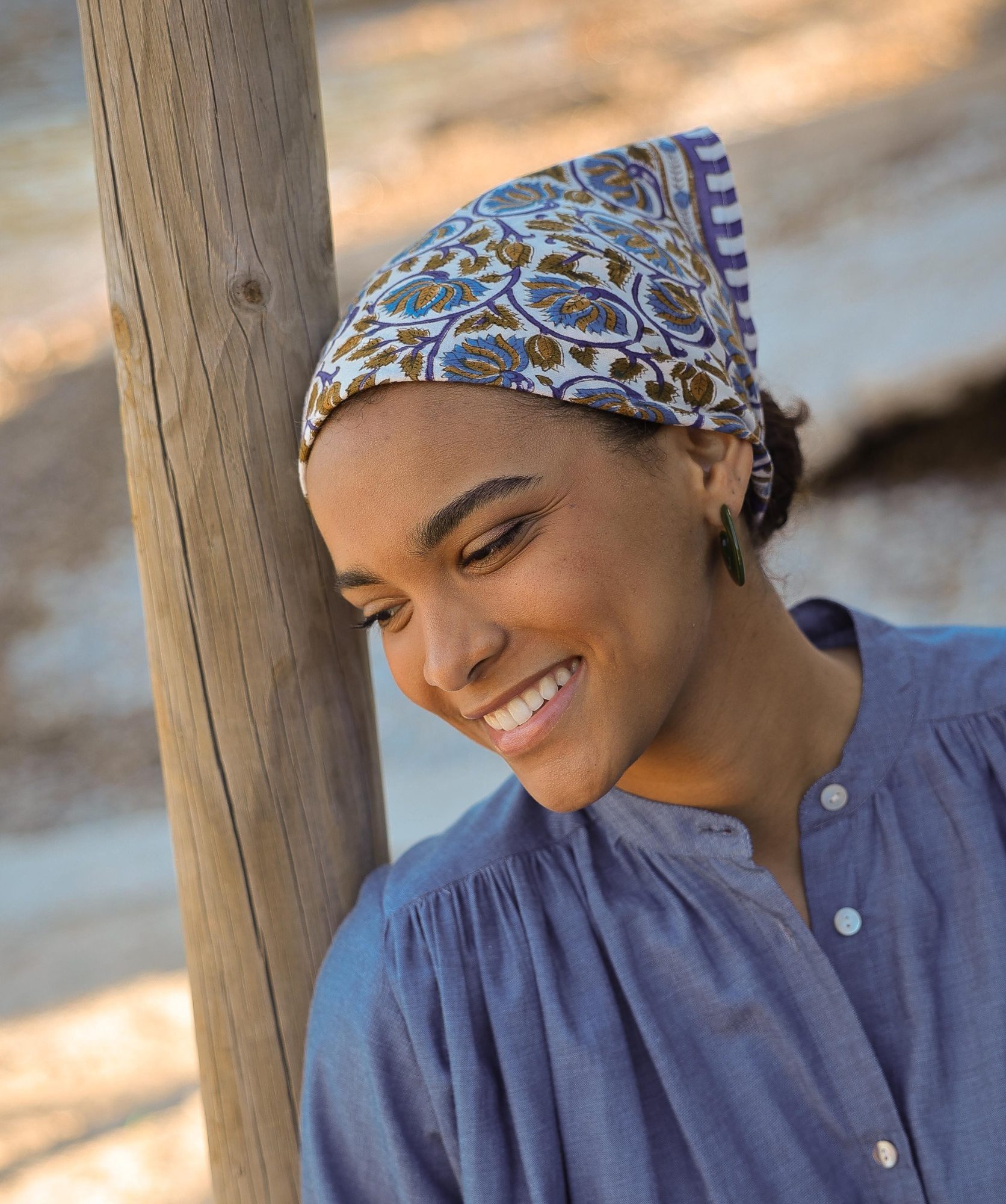 Foulard petit format – Henley Bleu Maharadja