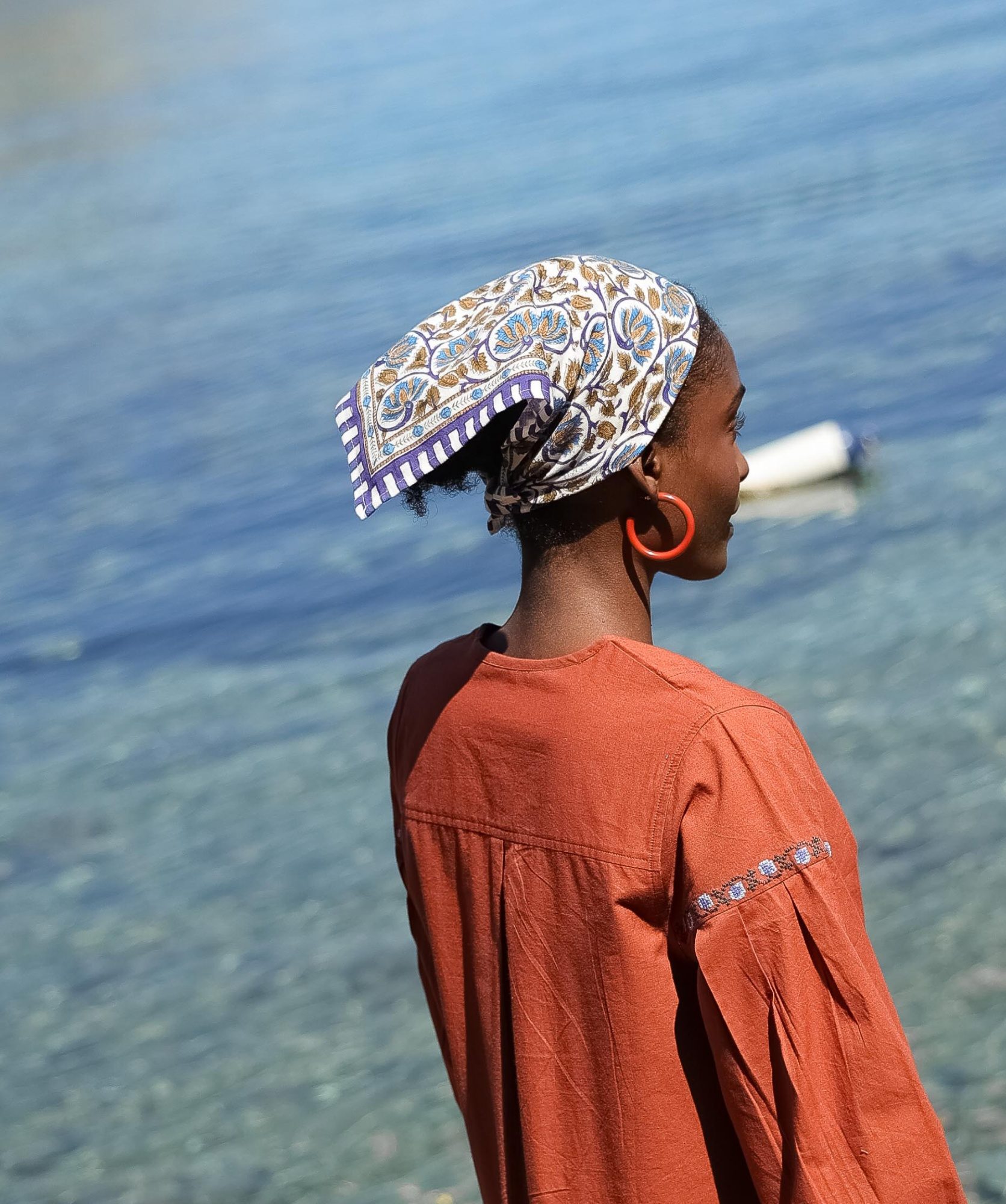Foulard petit format – Henley Bleu Maharadja