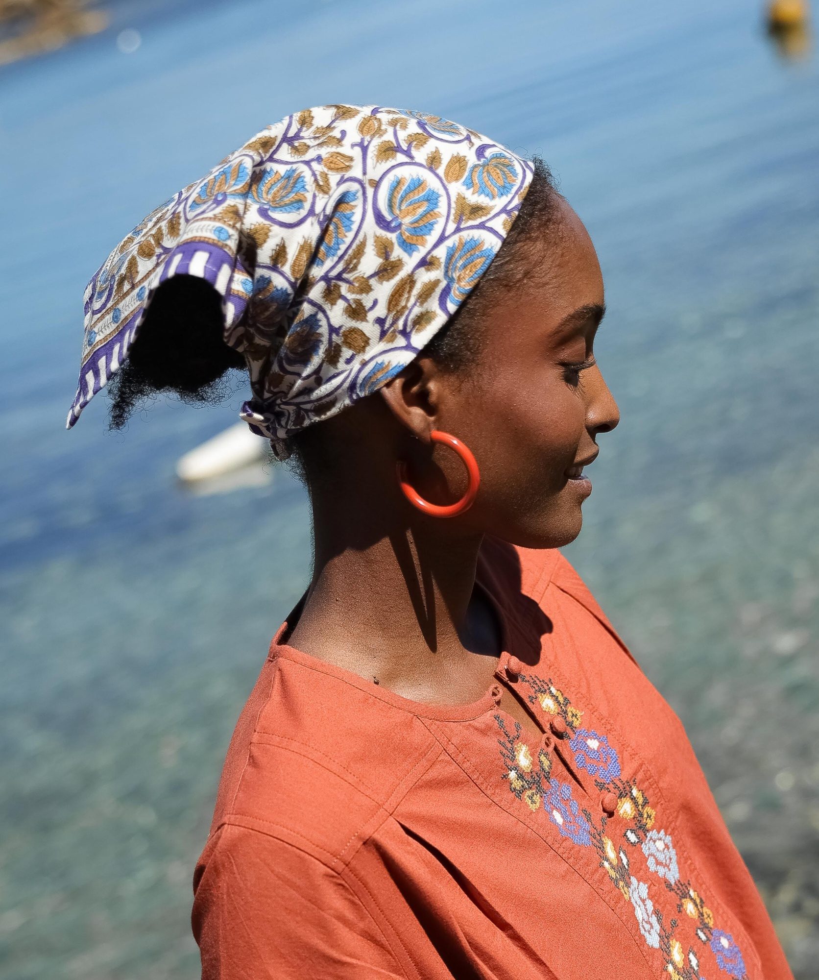 Foulard petit format – Henley Bleu Maharadja