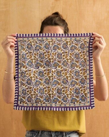 Foulard petit format – Henley Bleu Maharadja