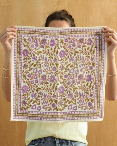 Foulard petit format – Moss Lilas