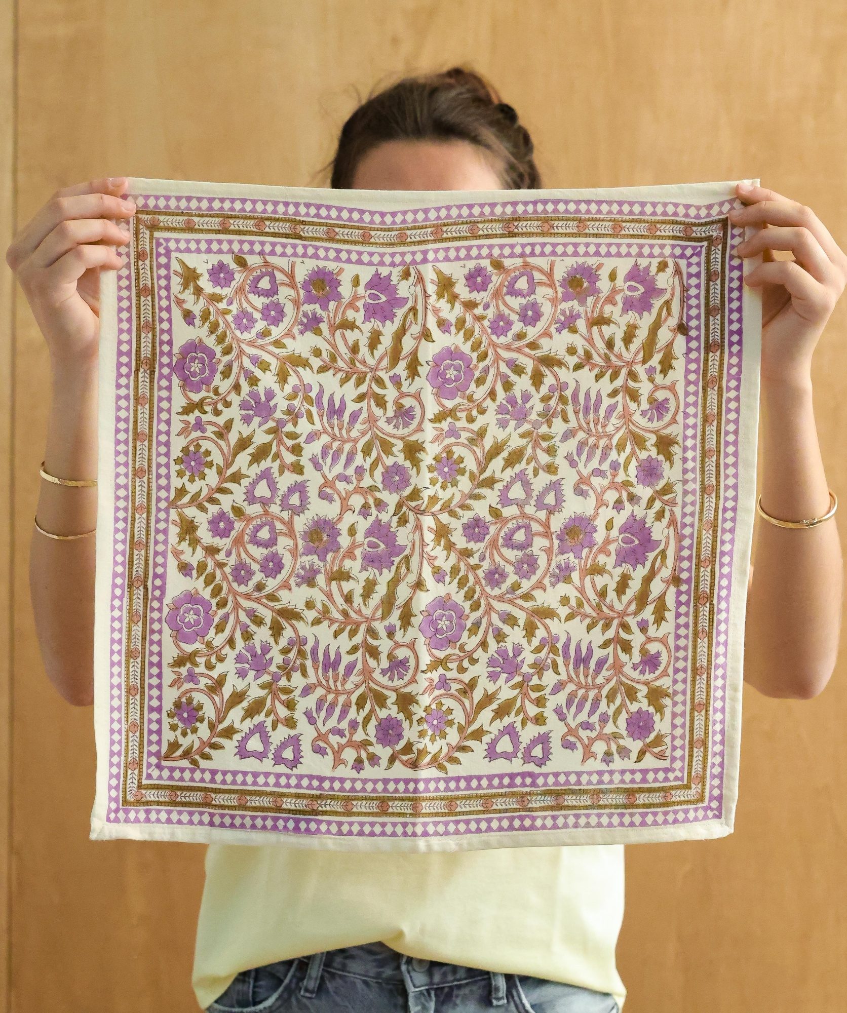 Foulard petit format – Moss Lilas
