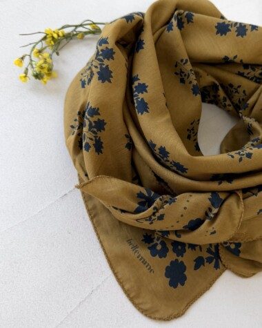 Foulard grand format – Ginger Mordoré