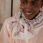 Foulard grand format – Rosa Violette