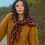 Foulard en laine grand format – Léopard Arizona