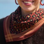 Foulard en laine 70×70 – Léopard Arizona