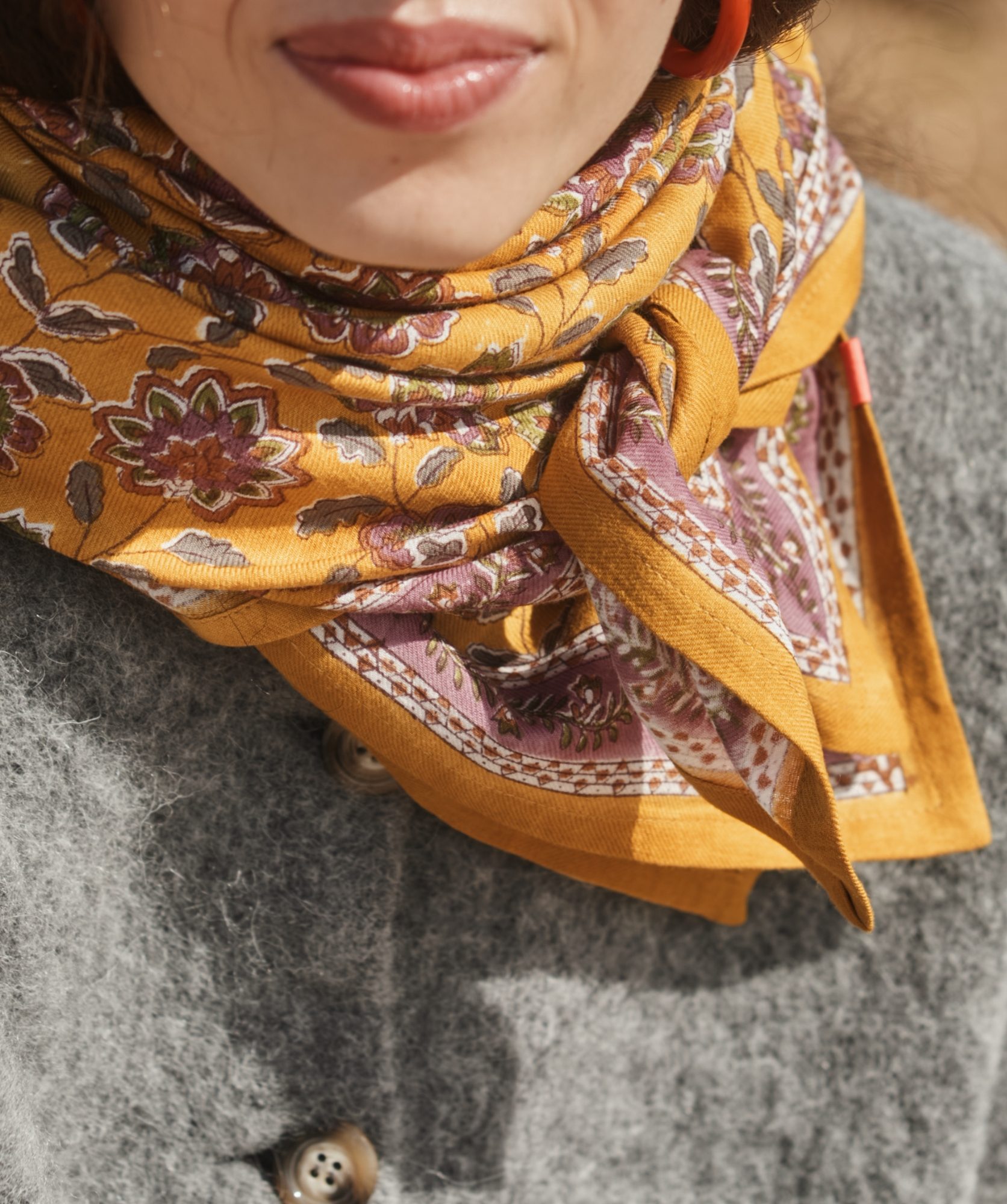 Foulard grand format – Berry Curry