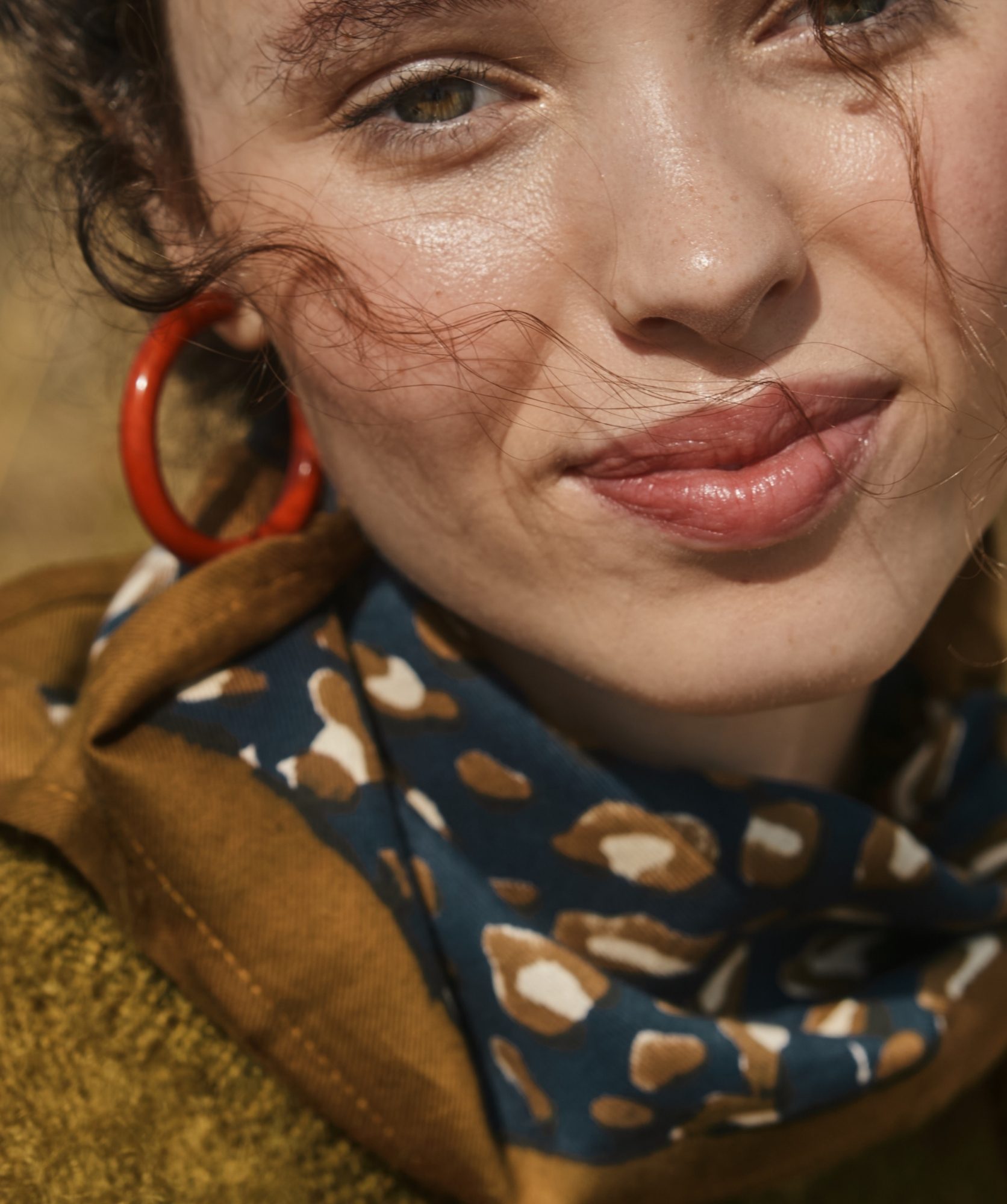 Foulard petit format – Léopard Navy