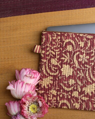 Pochette très grand format Harrison / 15′ – Rosewood London Burgundy
