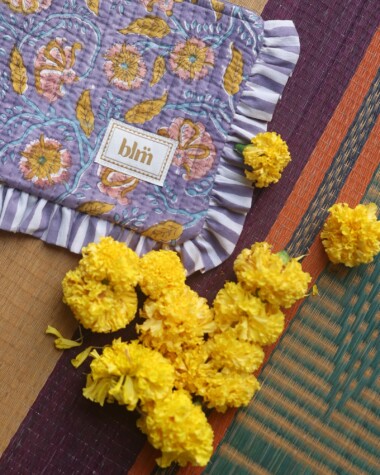 Pochette medium Janice – Mysore Bleu Orage