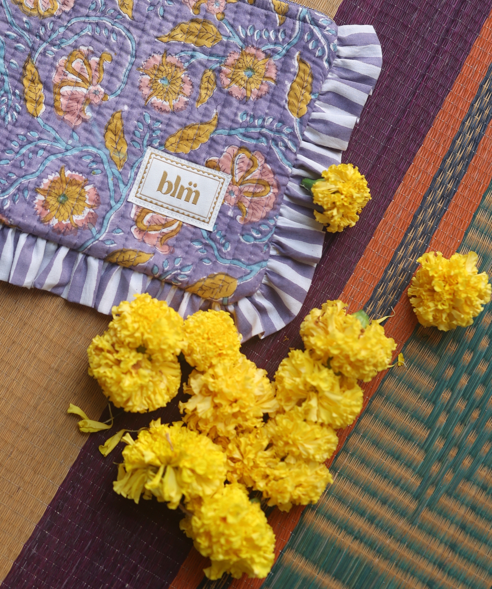 Pochette medium Janice – Mysore Bleu Orage