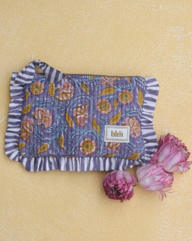 Pochette medium Janice – Mysore Bleu Orage
