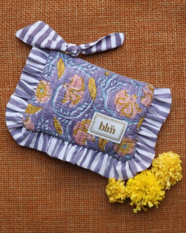 Pochette Mini Jess – Mysore Bleu Orage