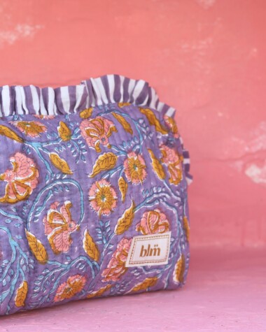Trousse de toilette Bonnie – Mysore Bleu Orage