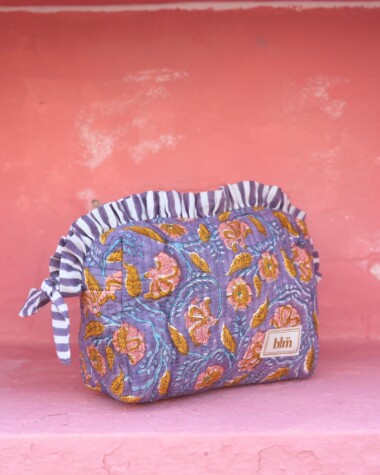 Trousse de toilette Bonnie – Mysore Bleu Orage