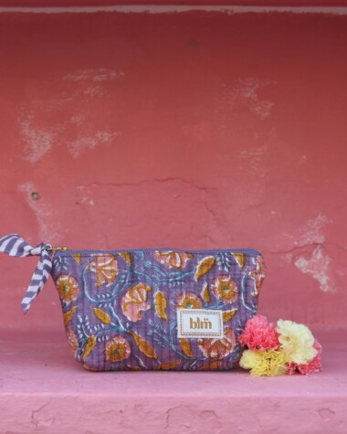 Trousse à maquillage Alma – Mysore Bleu Orage