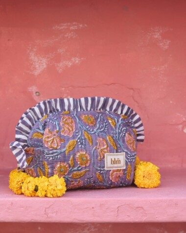 Trousse de toilette Bonnie petit format – Mysore Bleu Orage