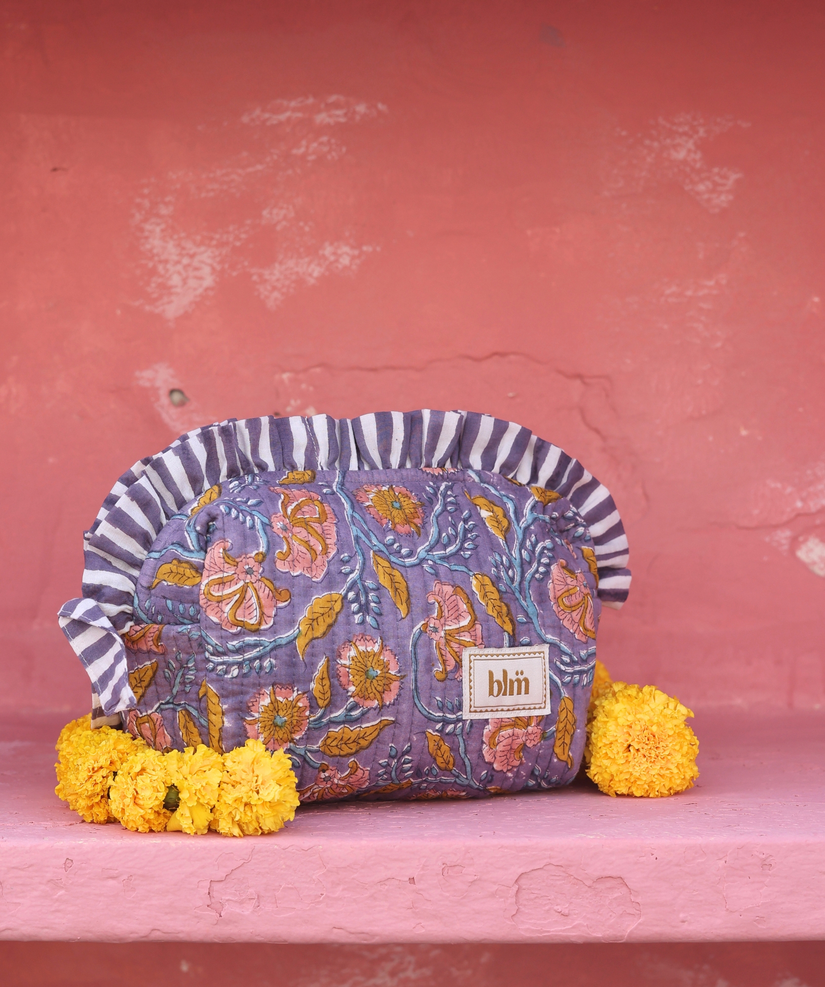 Trousse de toilette Bonnie petit format – Mysore Bleu Orage