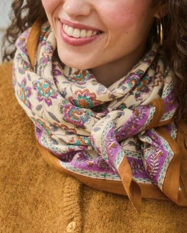 Foulard grand format – Berry Améthyste