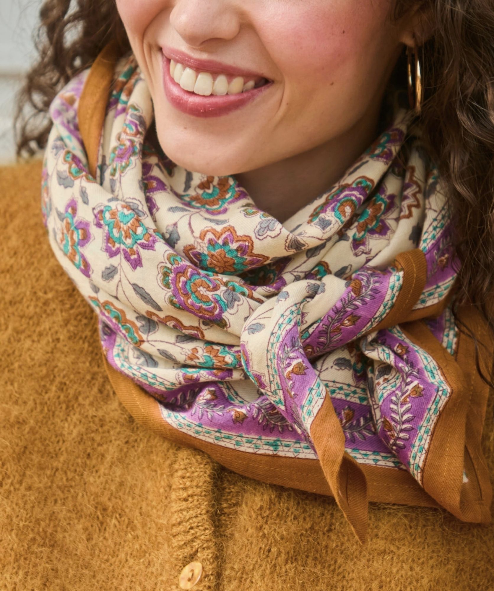 Foulard grand format – Berry Améthyste