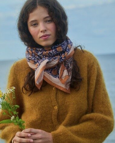 Foulard grand format – Pia Navy