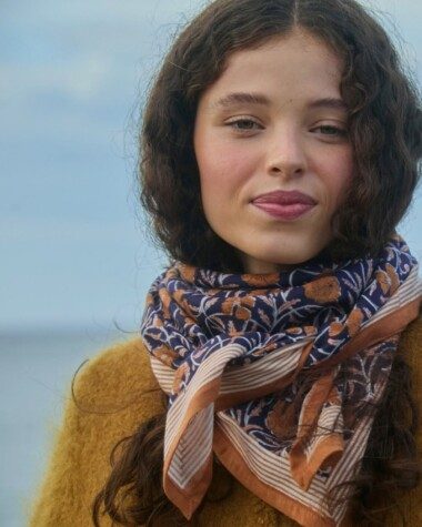Foulard grand format – Pia Navy